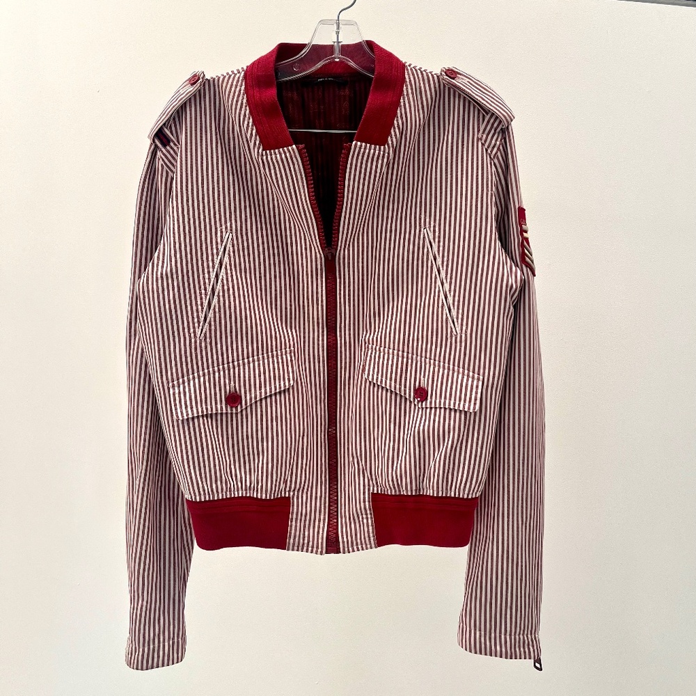Rare Vintage Gucci Jacket Red And White Stripes